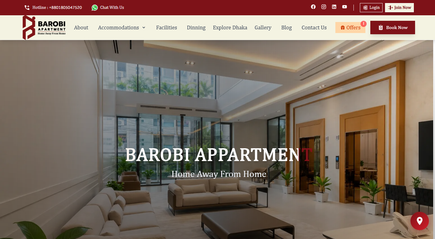 Barobi Apartment — web project by software engineer Tushar Imran