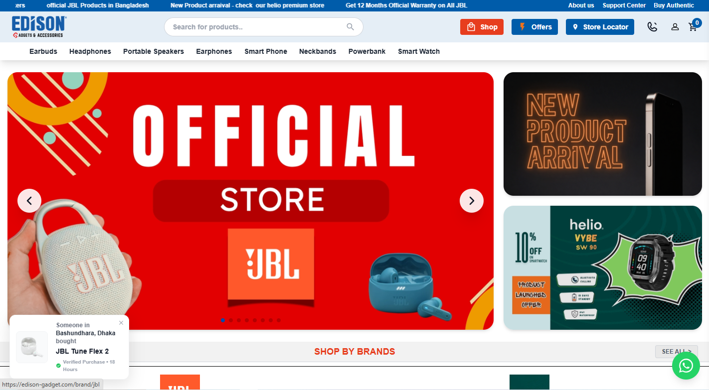 Edison Gadget — web project by software engineer Tushar Imran